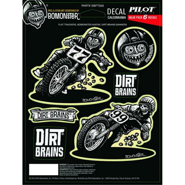 Pilot Automotive 6 x 8 in. Decal Dirt Brians - Motor Bike GRP-535